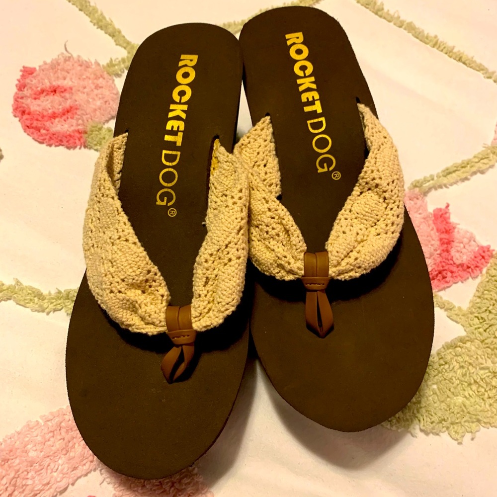 Rocket Dog Women's Dock Crochet Cotton Wedge Sandal